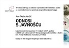 Predstavljanje knjige autorice Ane Tkalac Verčič: ODNOSI S JAVNOŠĆU
